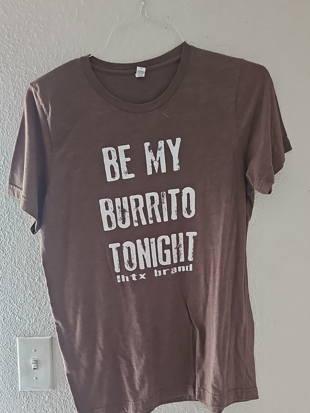 Be My Burrito Tonight Brown Graphic Tee